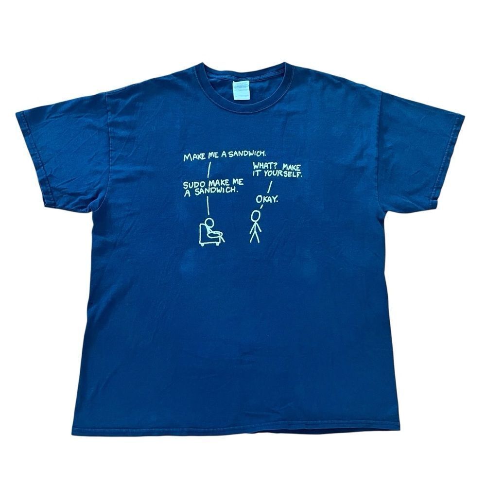 Vintage Make Me A Sandwich Graphic Print TShirt